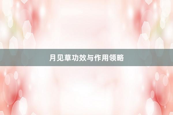 月见草功效与作用领略